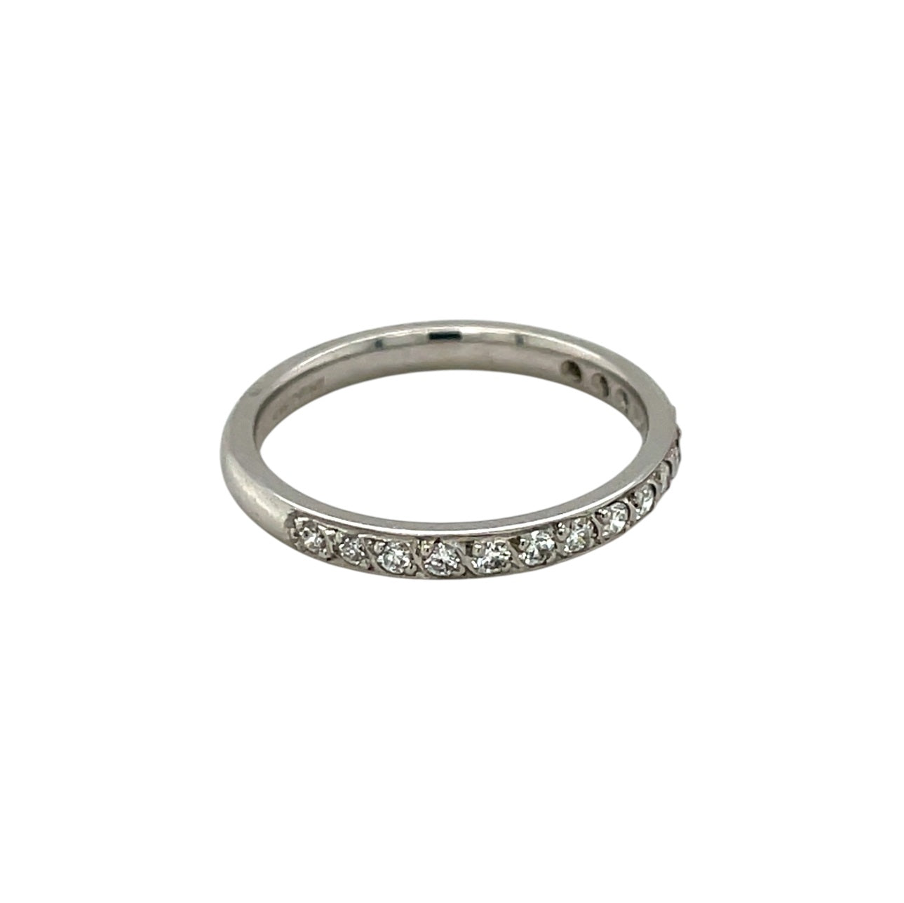 Platinum Diamond Half-Set Eternity Ring (N)