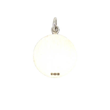 Silver Taurus Disc Pendant (22mm) & Chain (16-18")