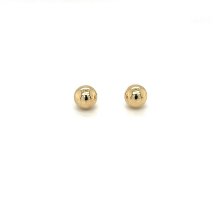 9ct Yellow Gold Polished Ball Stud Earrings