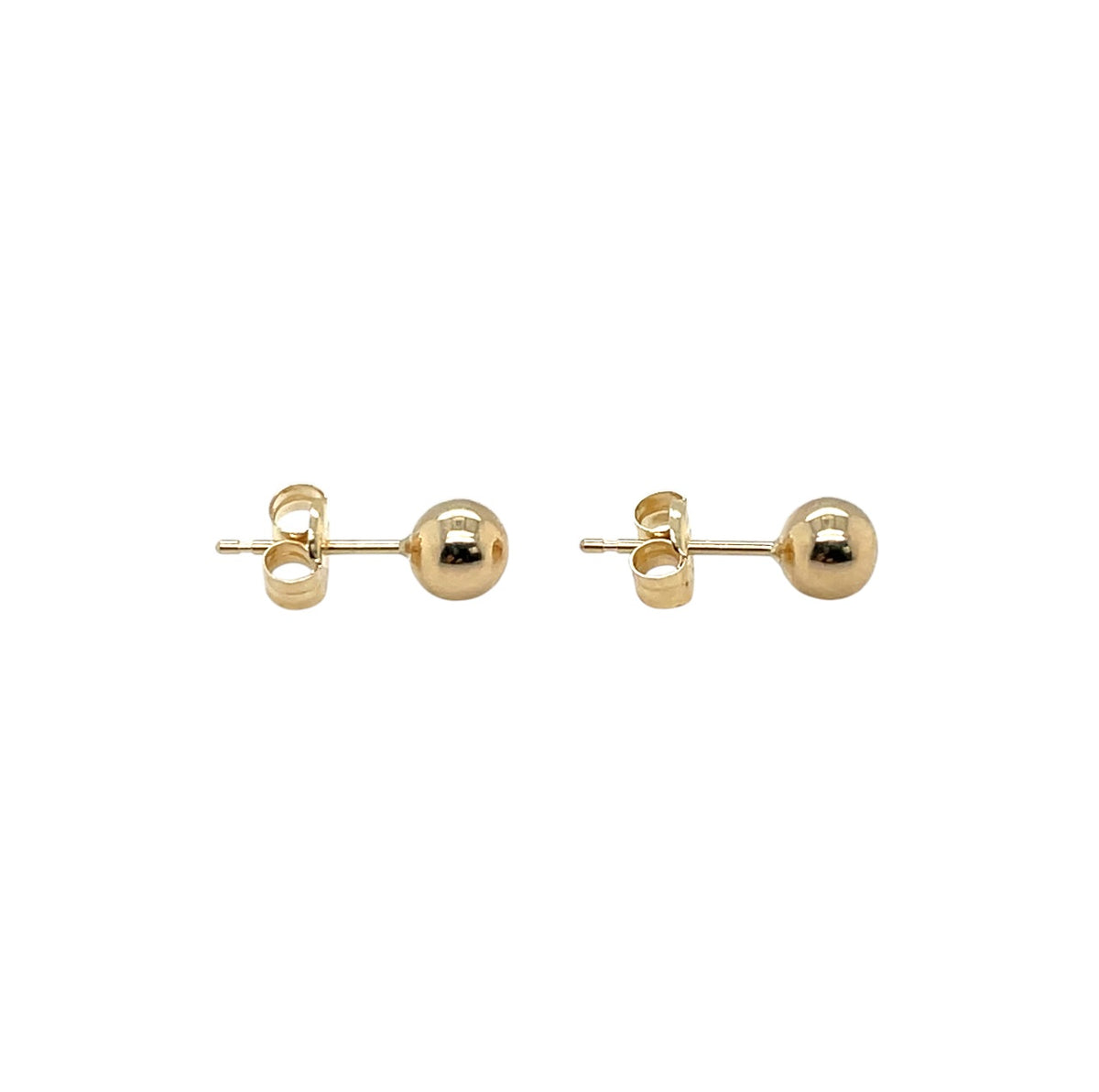 9ct Yellow Gold Polished Ball Stud Earrings (5mm)