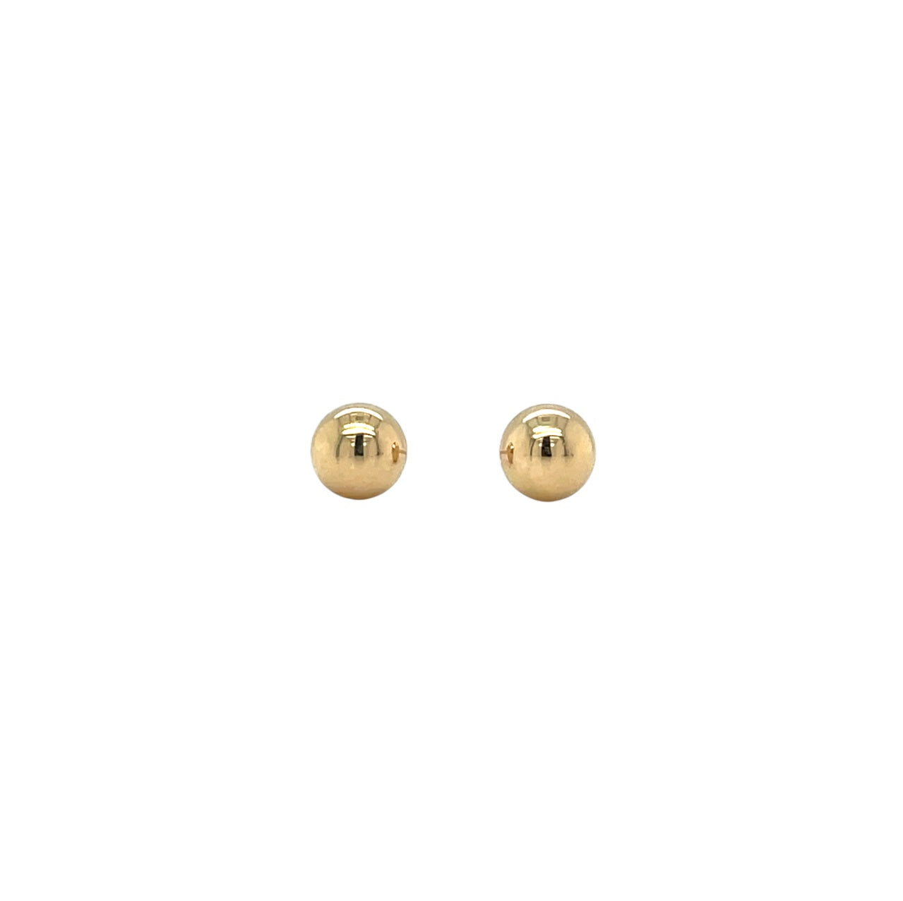 9ct Yellow Gold Polished Ball Stud Earrings (5mm)