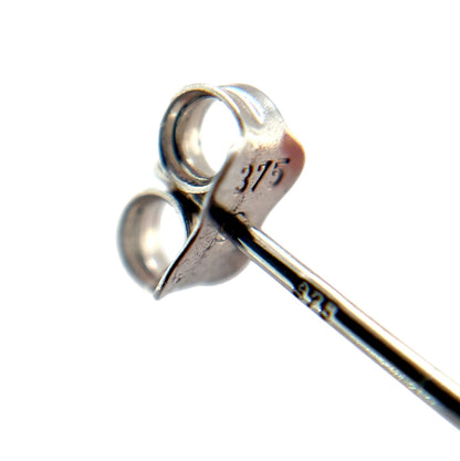 9ct White Gold Satin Ball Stud Earrings (6mm)