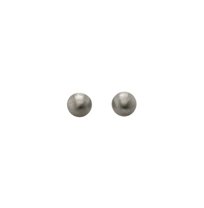 9ct White Gold Satin Ball Stud Earrings (6mm)
