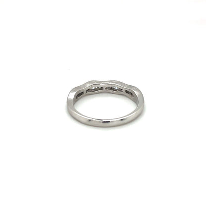 Platinum Diamond Wave Ring