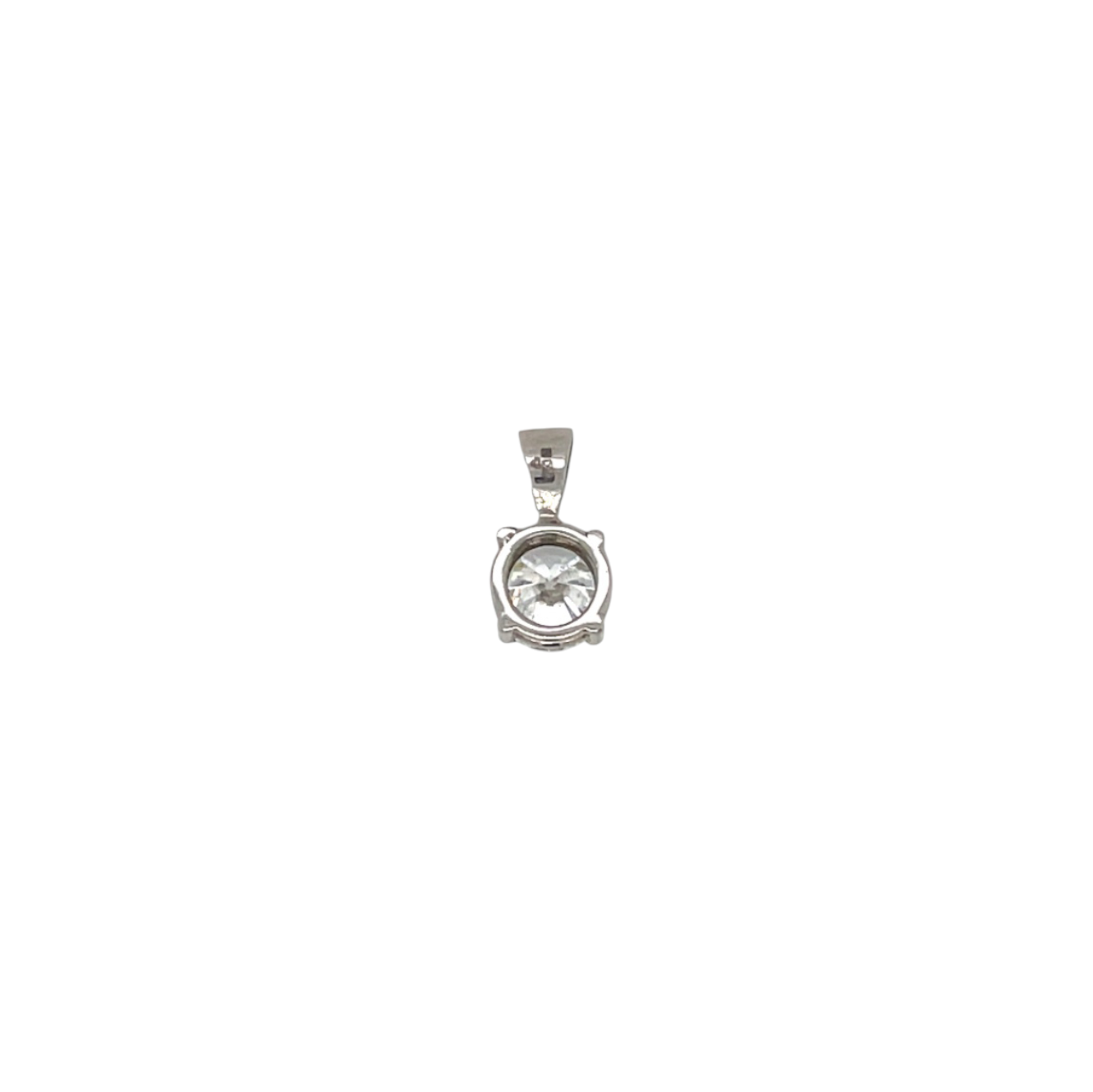 18ct White Gold Solitaire Diamond Pendant