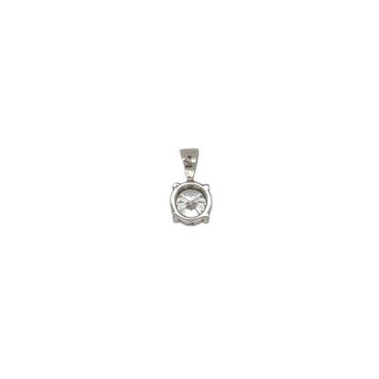 18ct White Gold Solitaire Diamond Pendant