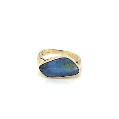 9ct Yellow Gold Freeform Opal Ring