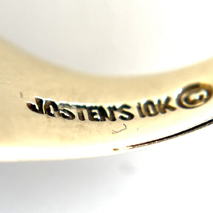 10ct Yellow Gold Engraved Signet Ring (L1/2)