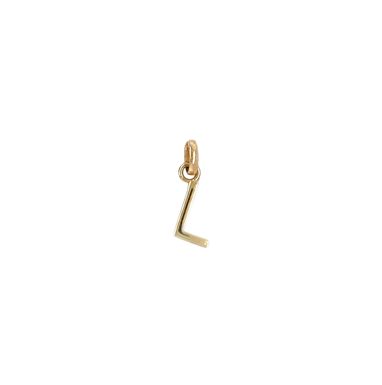9ct Yellow Gold L Letter Pendant & Chain (18")