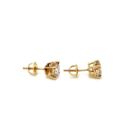 18ct Yellow Gold Diamond Stud Earrings