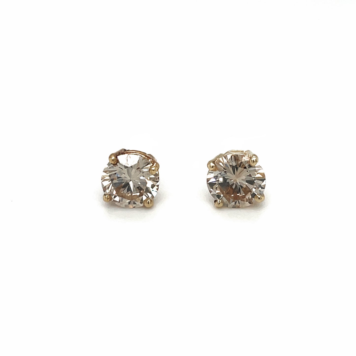 18ct Yellow Gold Diamond Stud Earrings