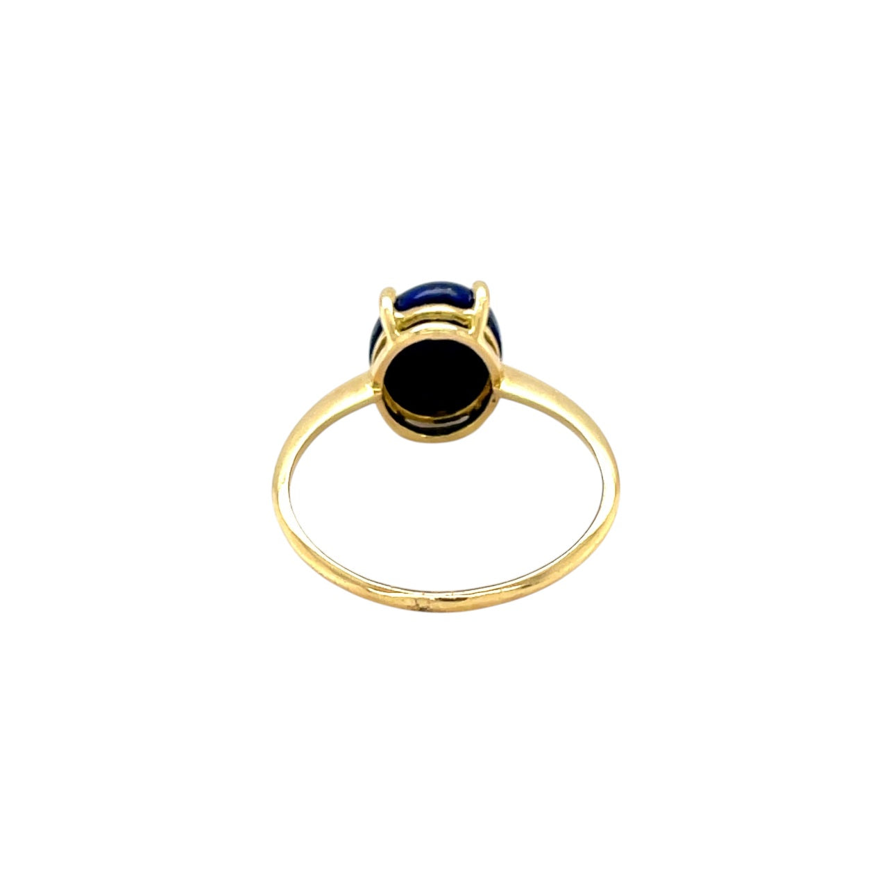 18ct Yellow Gold Lapis Claw Set Ring (N1/2)