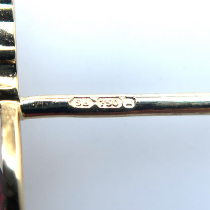 18ct Yellow Gold Garnet & Diamond Earrings