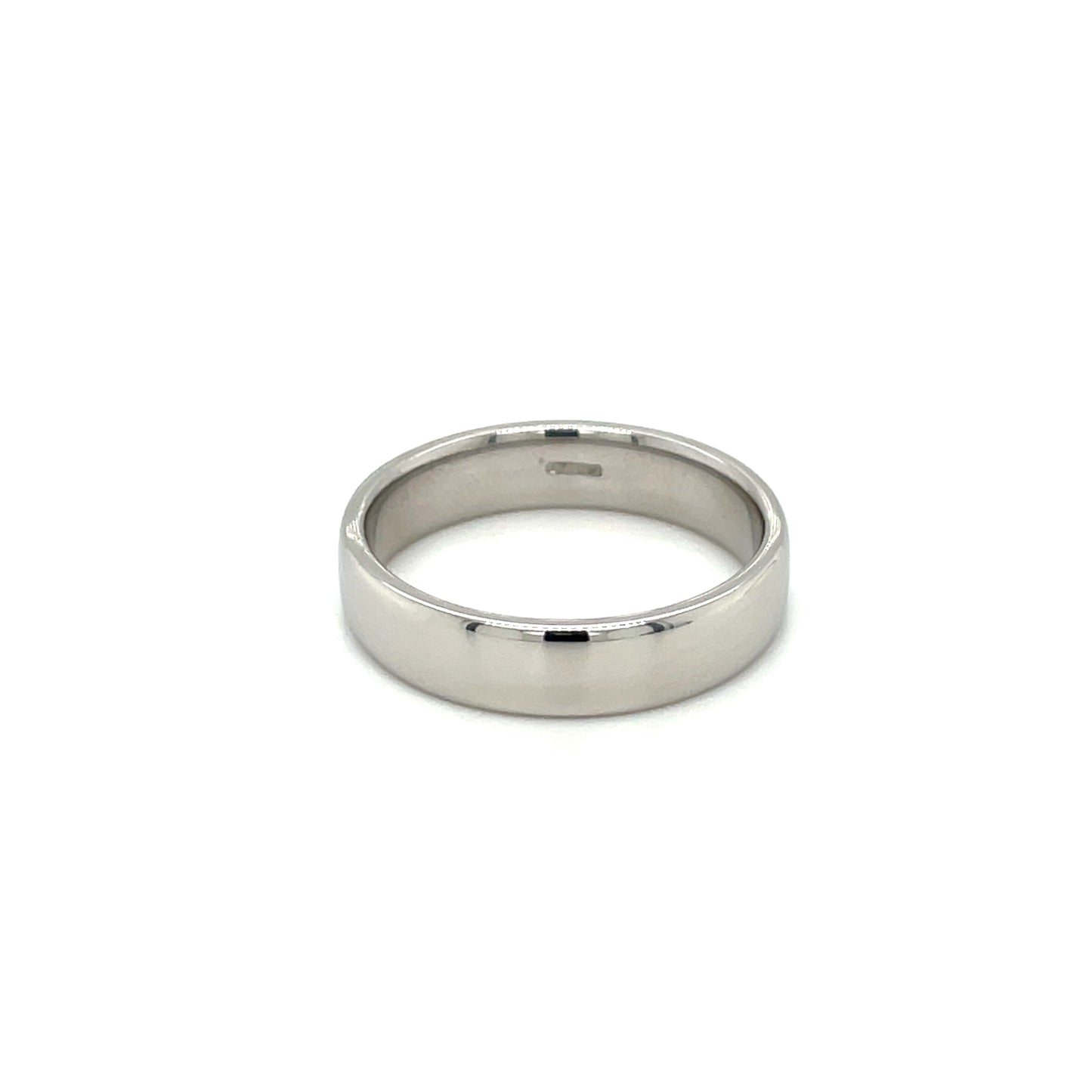 Platinum Wide Soft Court Wedding Band