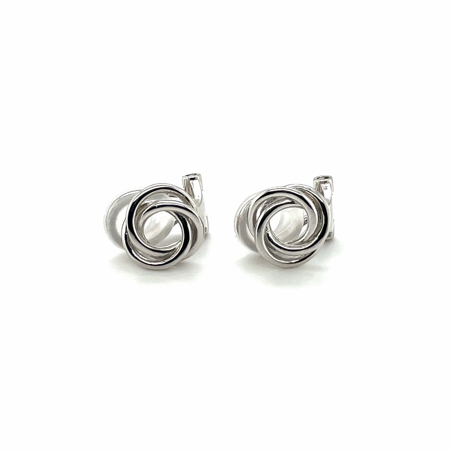 Silver Woolmark Knot Clip-on Earrings