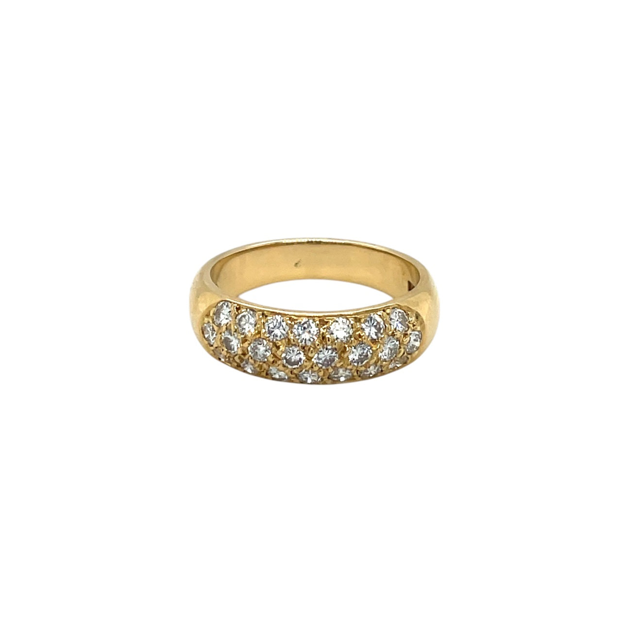 18ct Yellow Gold Diamond Cluster Ring (N1/2)