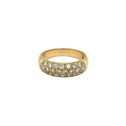 18ct Yellow Gold Diamond Cluster Ring (N1/2)