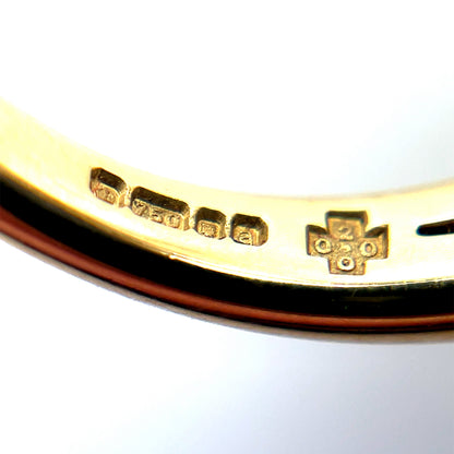 18ct Yellow gold Princess-Cut Diamond Solitaire Split Ring