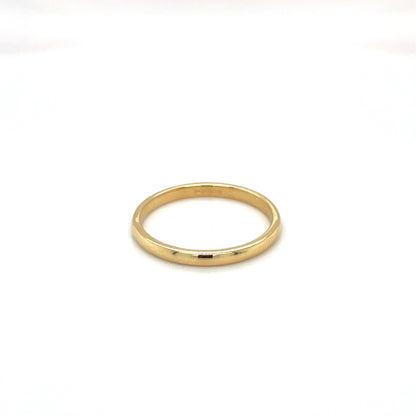 18ct Yellow Gold Traditional Court 2mm Wedding Band