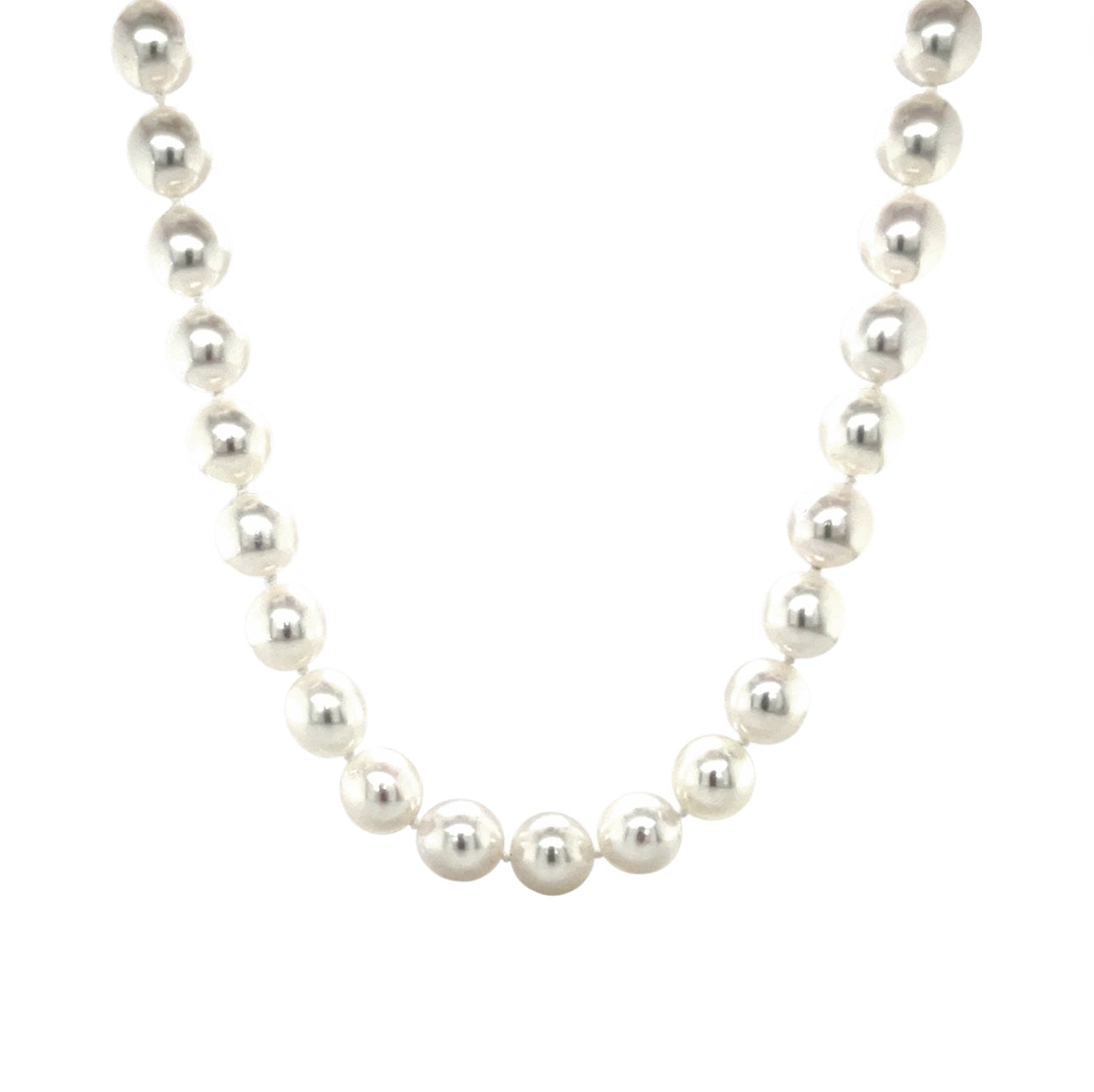 18ct Yellow Gold Akoya Pearl Necklace (18")