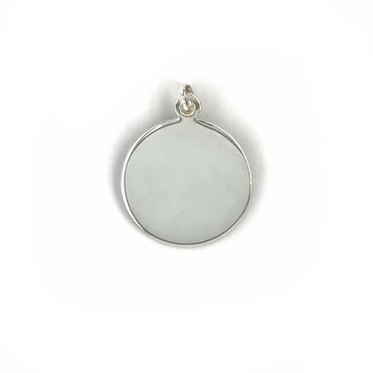 Silver Rope Engraved St Christopher Pendant (20mm) & Chain