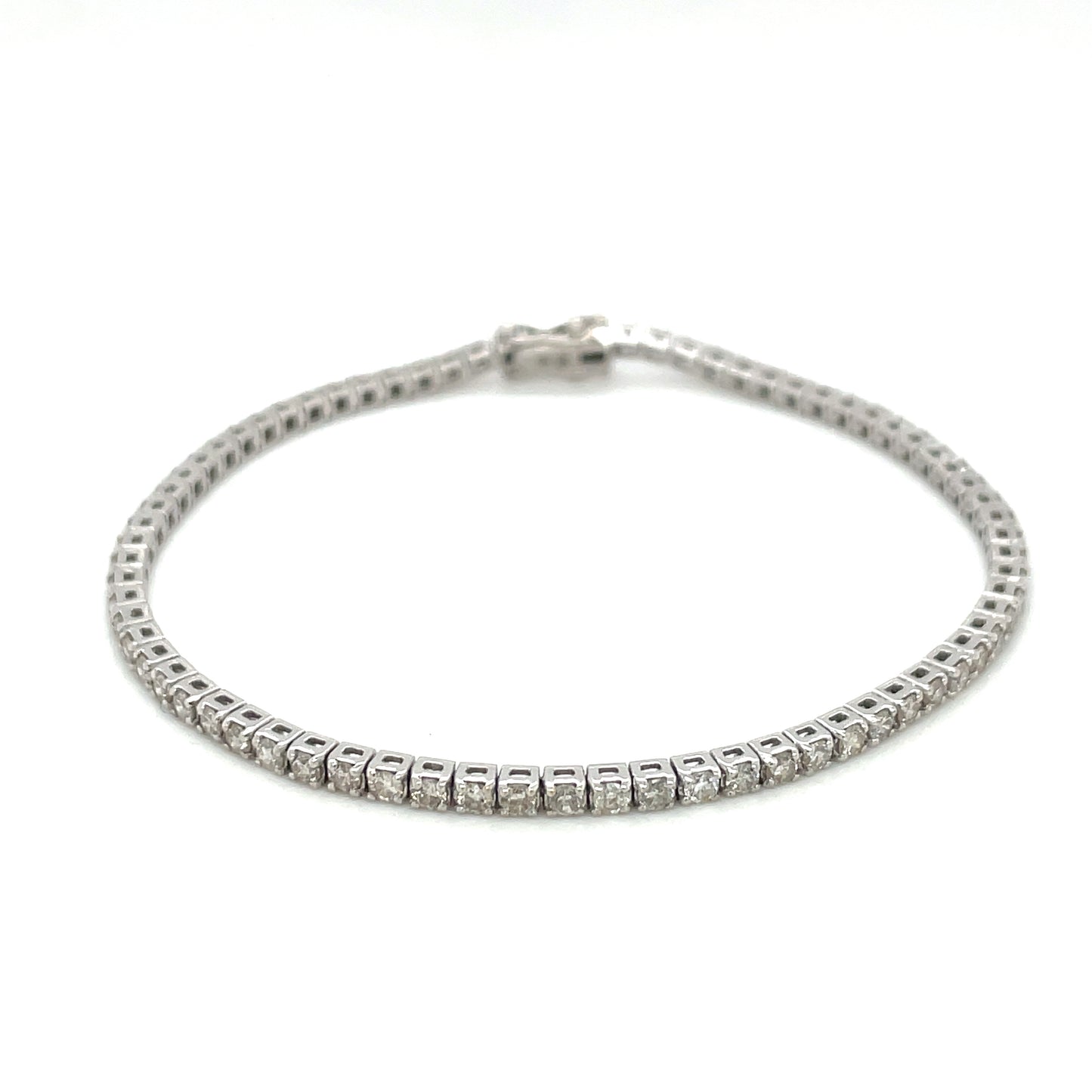 18ct White Gold Diamond Tennis Bracelet