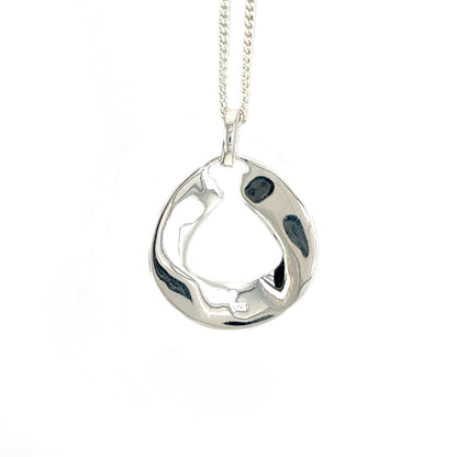 Silver Knot Circle Pendant & Chain (18")