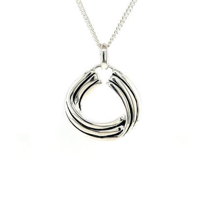 Silver Knot Circle Pendant