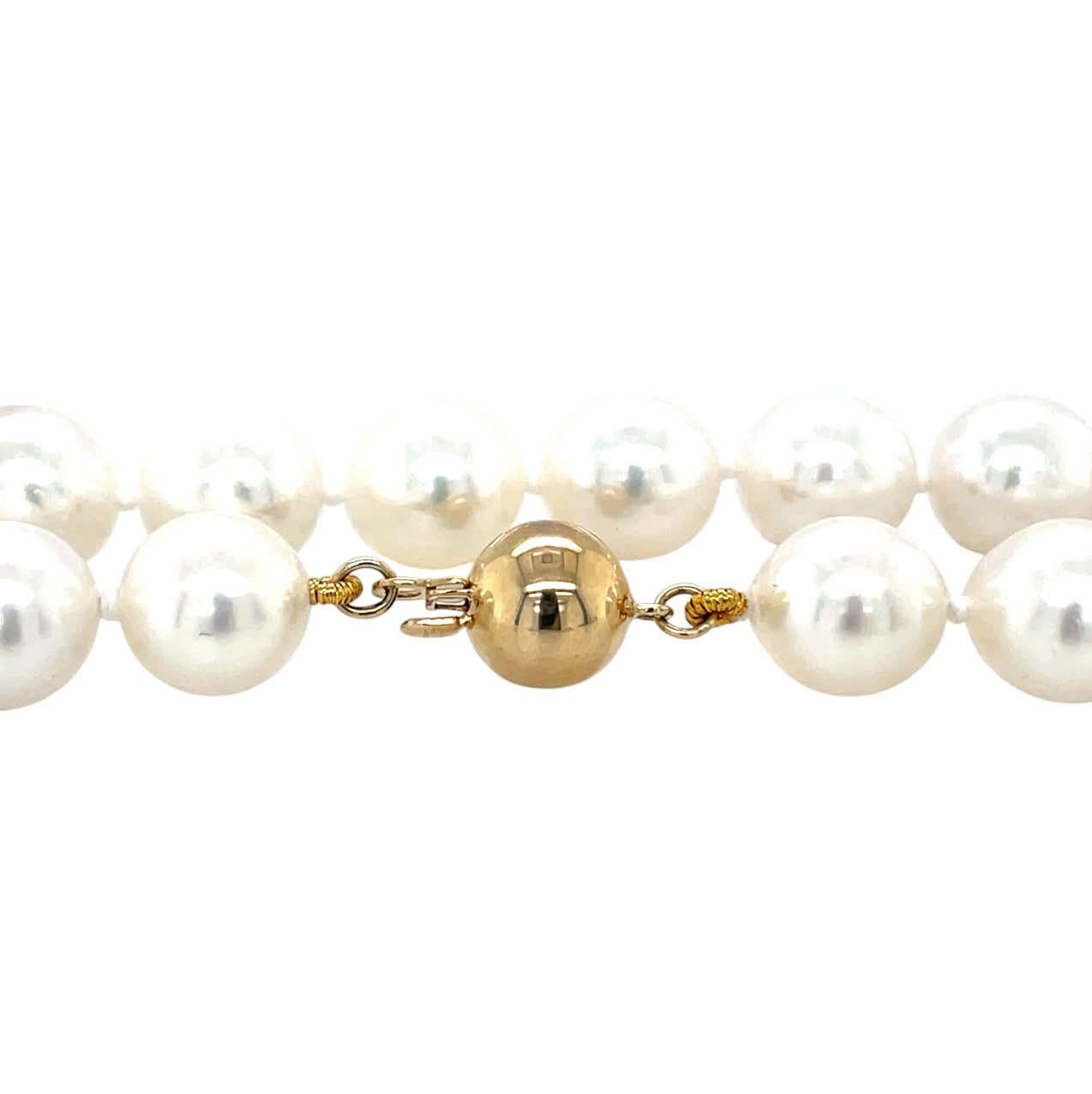 9ct Yellow Gold Akoya Pearl Necklace