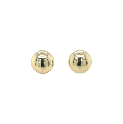 9ct Yellow Gold Button Stud Earrings