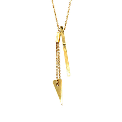 Pianegonda 18ct Yellow Gold Key & Heart Necklace (36")