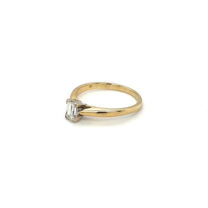 18ct Yellow Gold Millenium-Cut Diamond Solitaire Ring