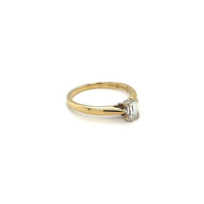 18ct Yellow Gold Millenium-Cut Diamond Solitaire Ring