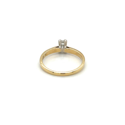 18ct Yellow Gold Millenium-Cut Diamond Solitaire Ring