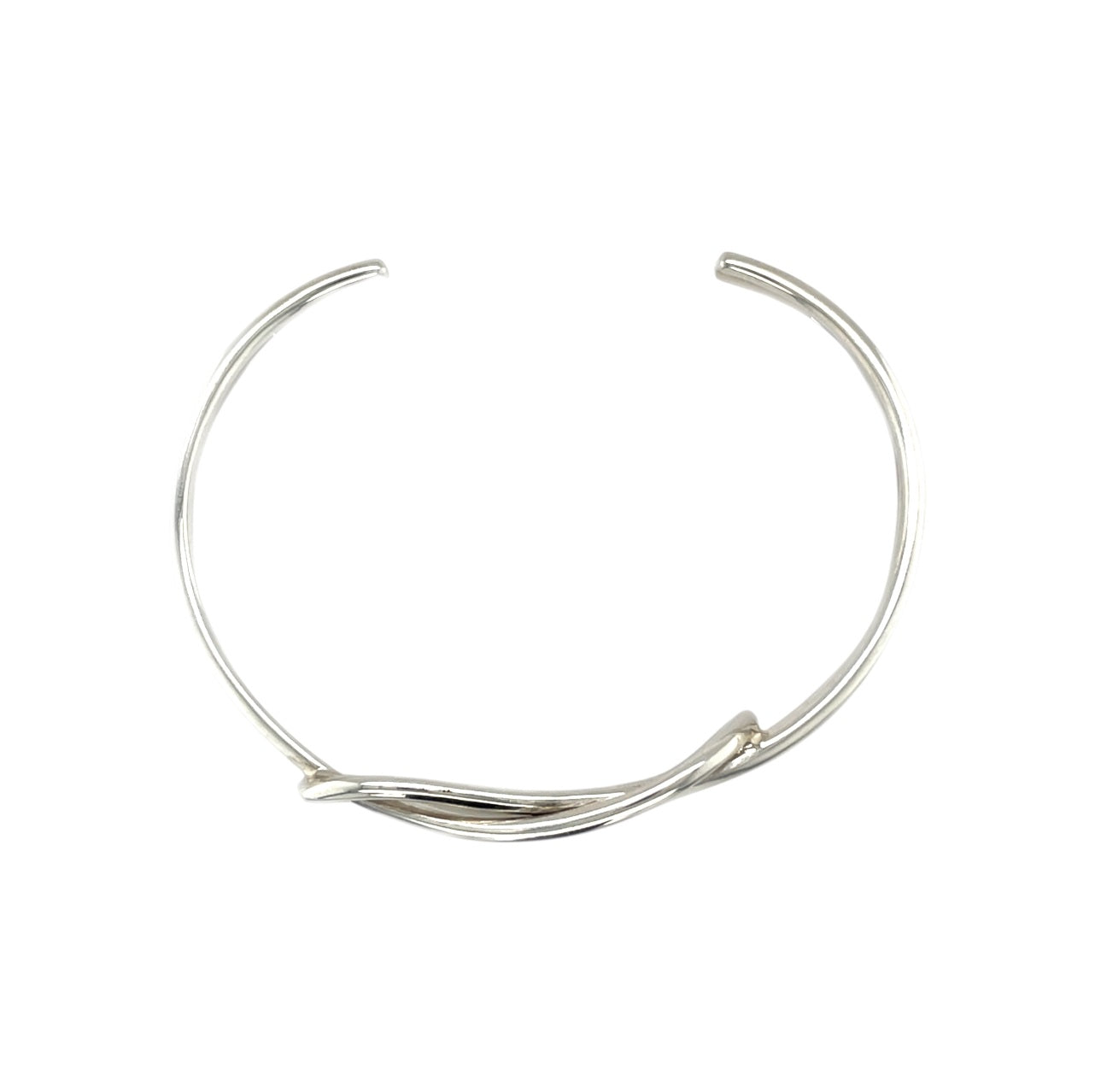 Silver Reef Knot Torque Bangle