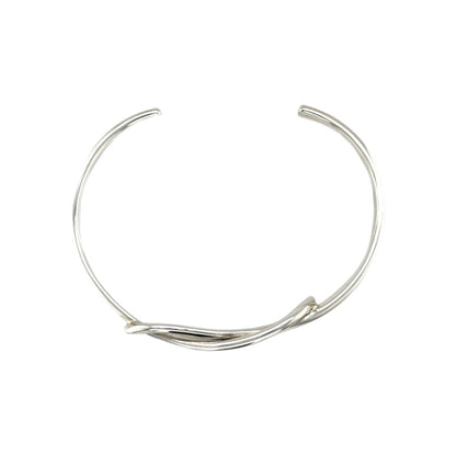 Silver Reef Knot Torque Bangle