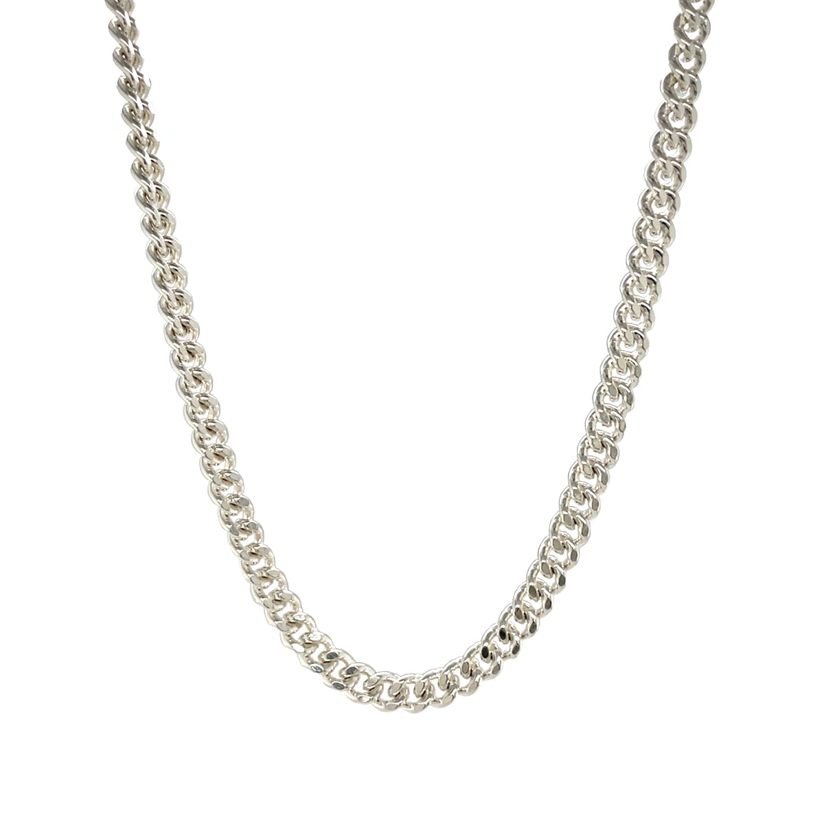 Silver Filed Curb Chain (18")