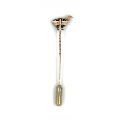 18ct Yellow Gold & Silver Red Grouse Lapel Pin