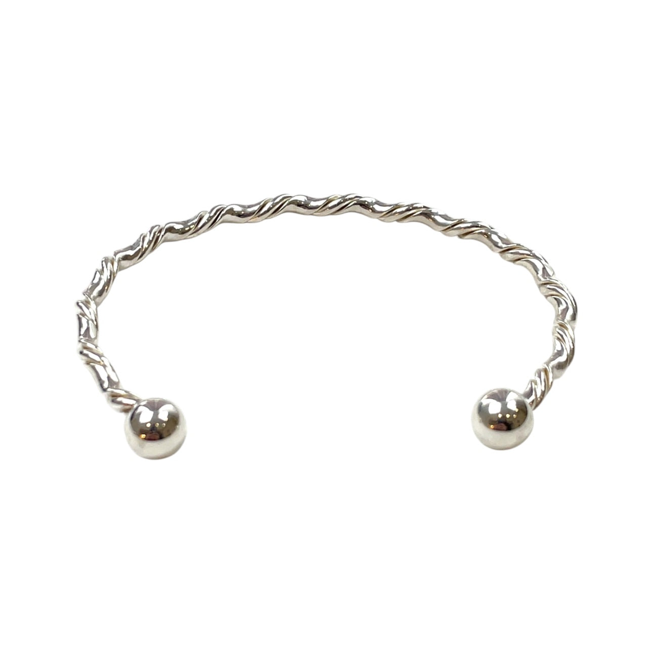 Silver Twisted Bangle