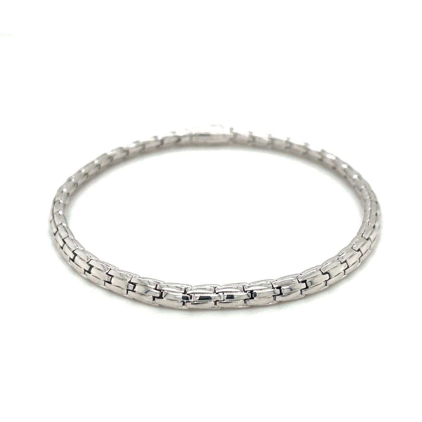 9ct White Gold Snake Bracelet