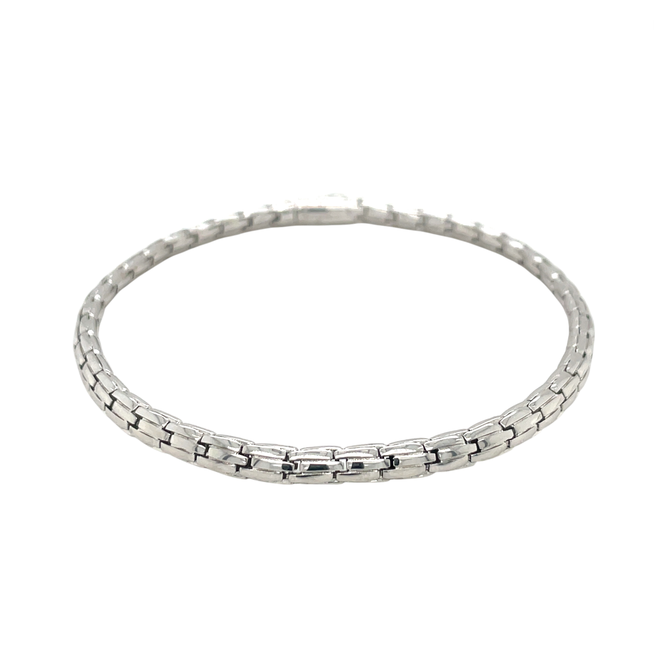 9ct White Gold Snake Bracelet (7.5")