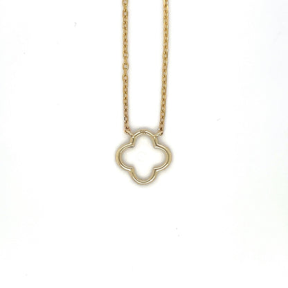 9ct Yellow Gold Diamond Clover Pendant