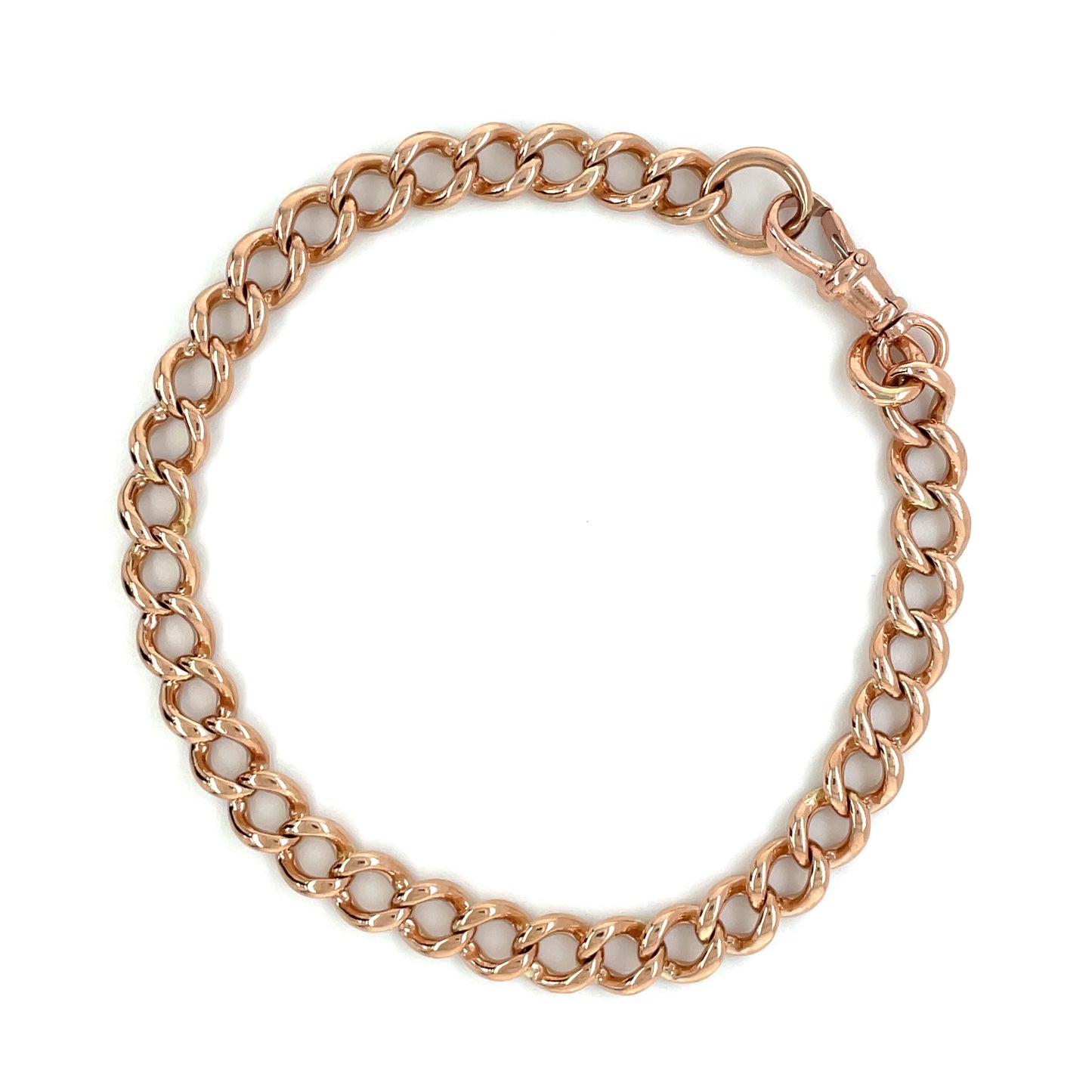 9ct Rose Gold Curb Bracelet