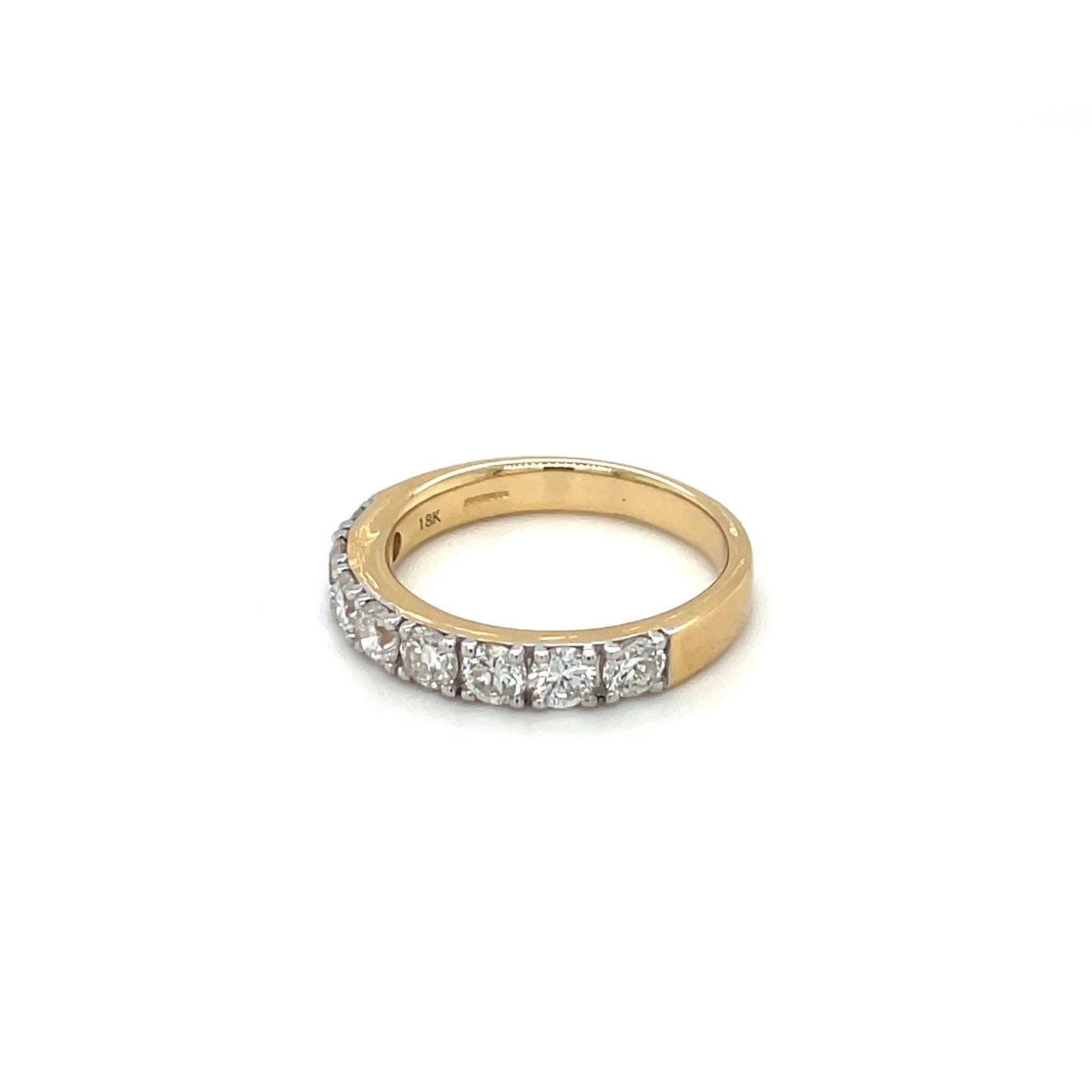 18ct Yellow Gold Diamond Half-set Eternity Ring