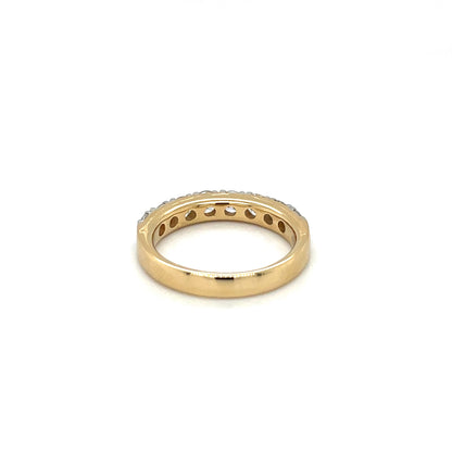 18ct Yellow Gold Diamond Half-set Eternity Ring