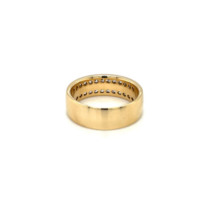 18ct Yellow Gold Two-Row Diamond Eternity Ring