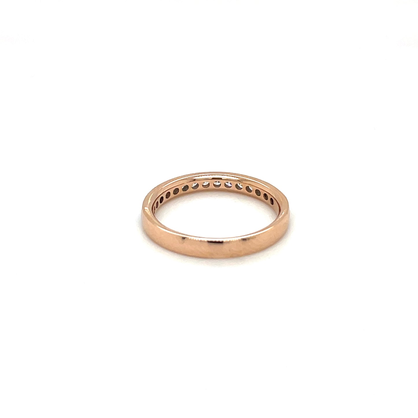 18ct Rose Gold Half-Set Diamond Eternity Ring