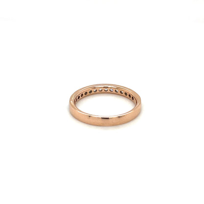 18ct Rose Gold Half-Set Diamond Eternity Ring