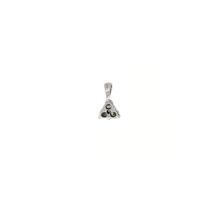 18ct White Gold Triangle Diamond Pendant