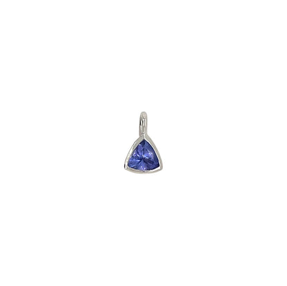 18ct White Gold Tanzanite Triangle Pendant
